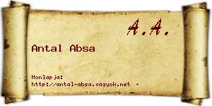 Antal Absa névjegykártya